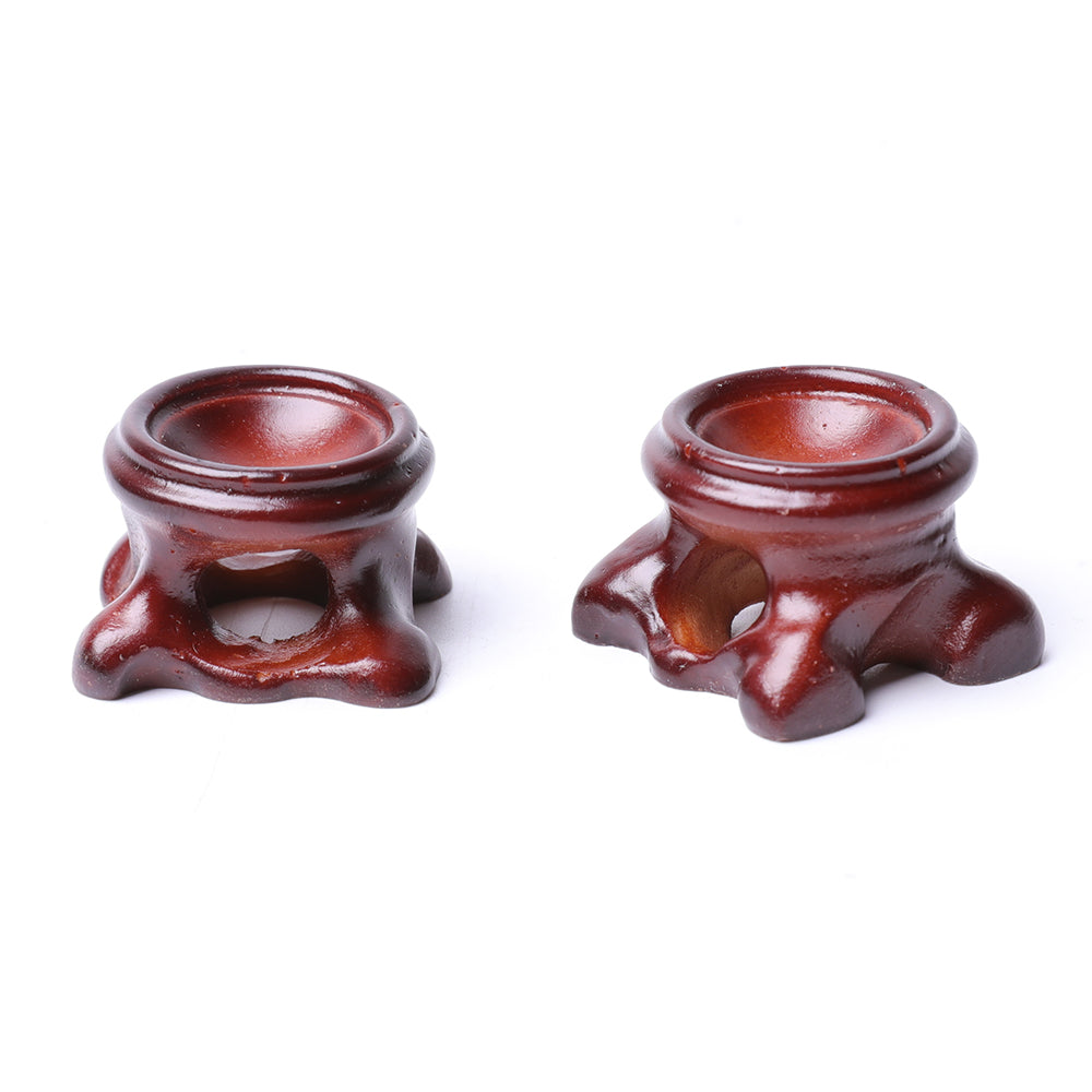 Set of 2 Branch Wooden Display Stands for Crystal Decor 3x3cm