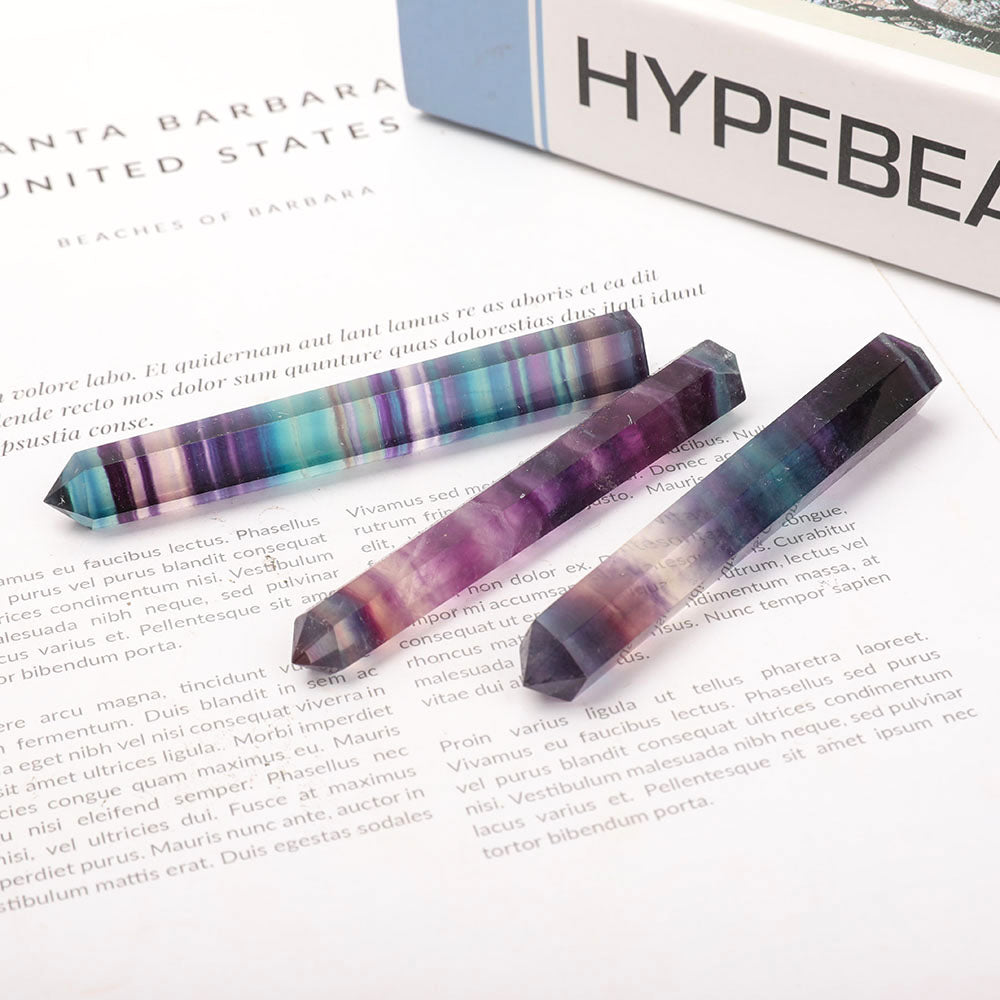 Set of 3 Polished Fluorite Crystal Points 3.6-3.9 Inches