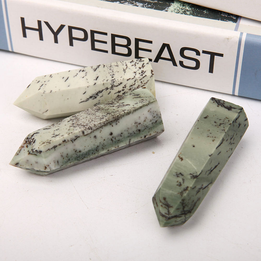 Set of 3 Polished Jade Crystal Points 2.5-3.5 Inch Healing