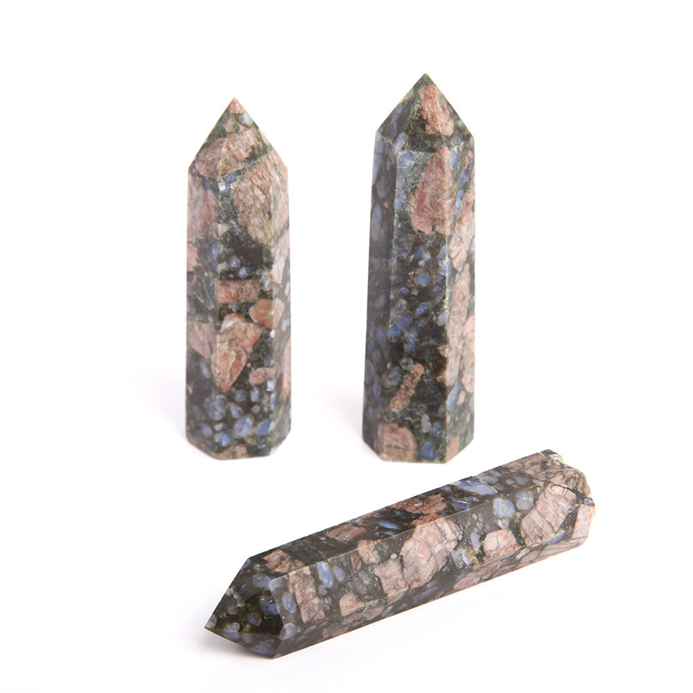 Set of 3 Que Sera Crystal Points 95-100mm Healing Crystals