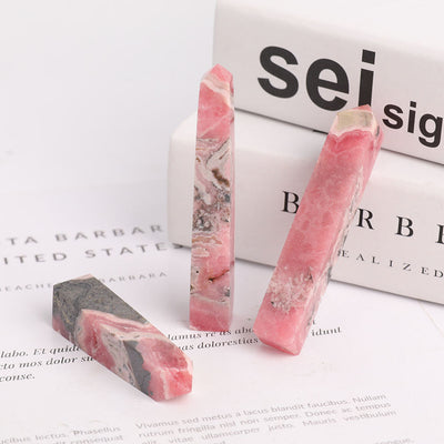 Set of 3 Rhodochrosite Crystal Points 2.5-3.5 inch Healing Wands
