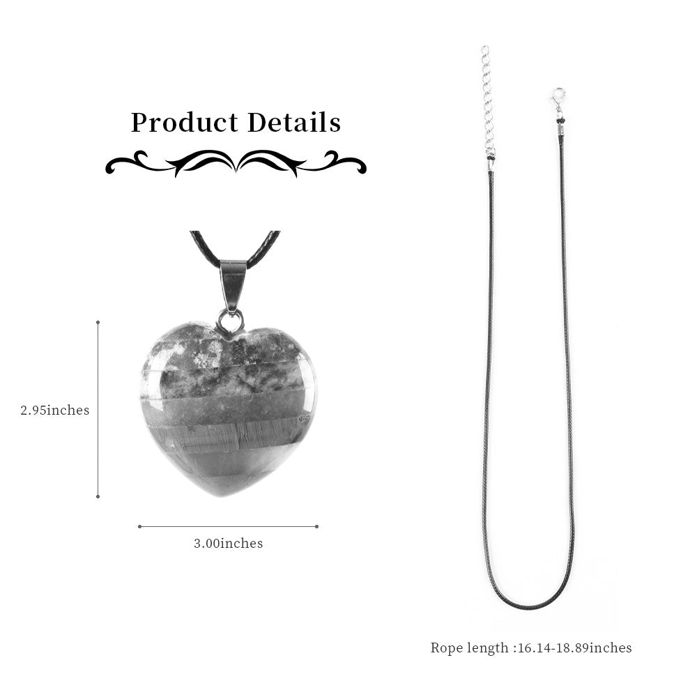 Seven Chakra Crystal Heart Pendant 3x3 cm