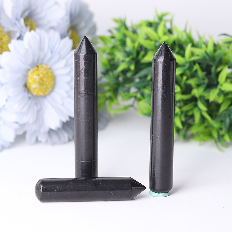 Shungite Crystal Massage Wand 15×75 to 100 mm Healing Tool