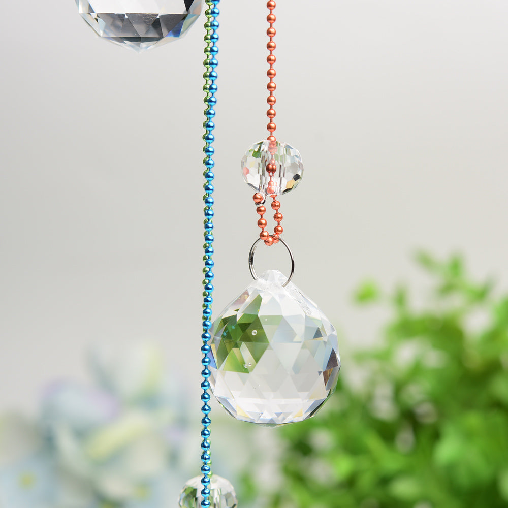 Silver Life Tree Crystal Suncatcher with Prism Hanging