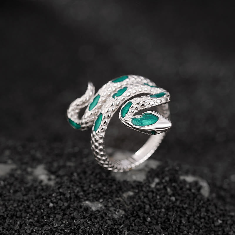 Silver Snake Adjustable Zodiac Ring