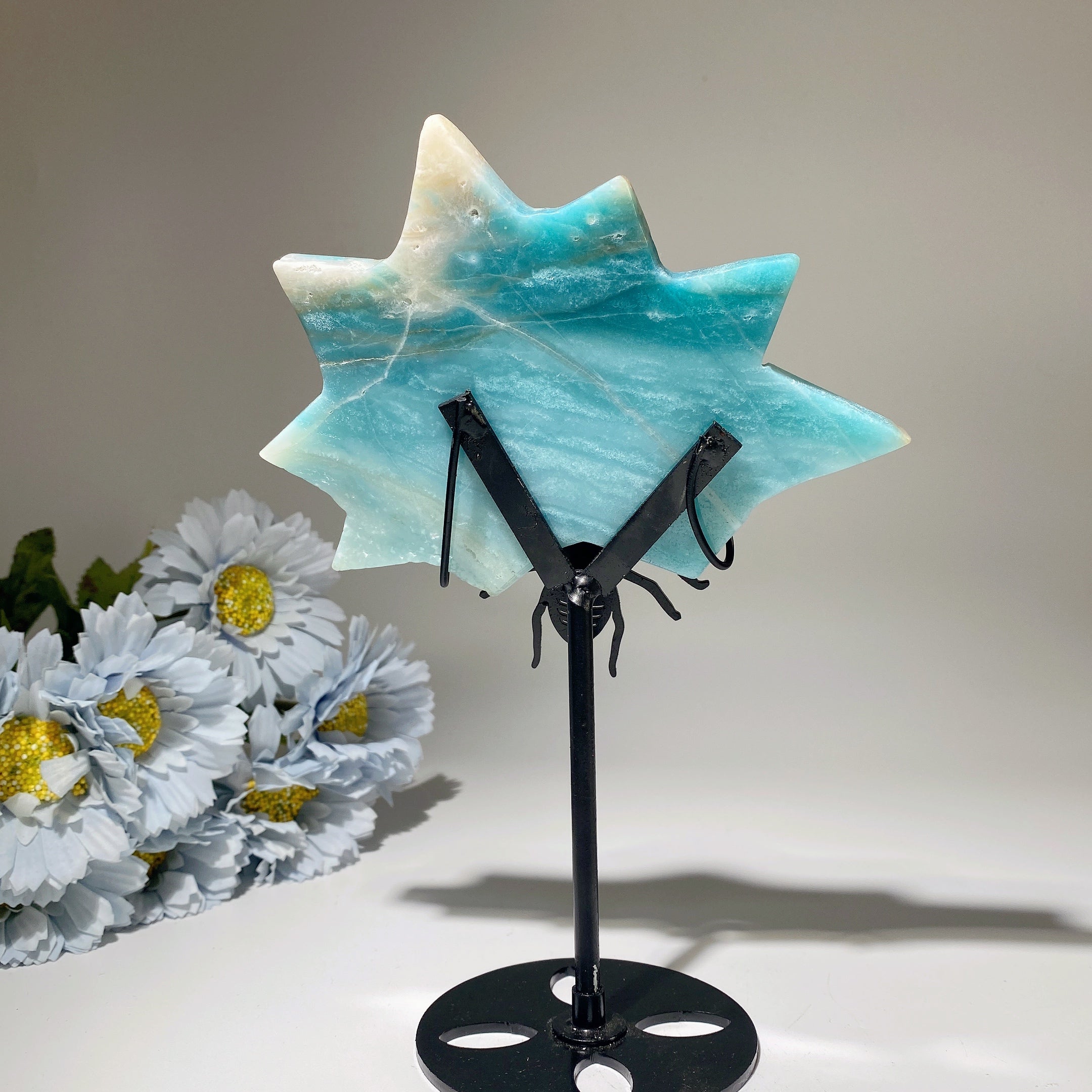 Sky Blue Cobweb Free Form Crystal Specimen 14.5cm