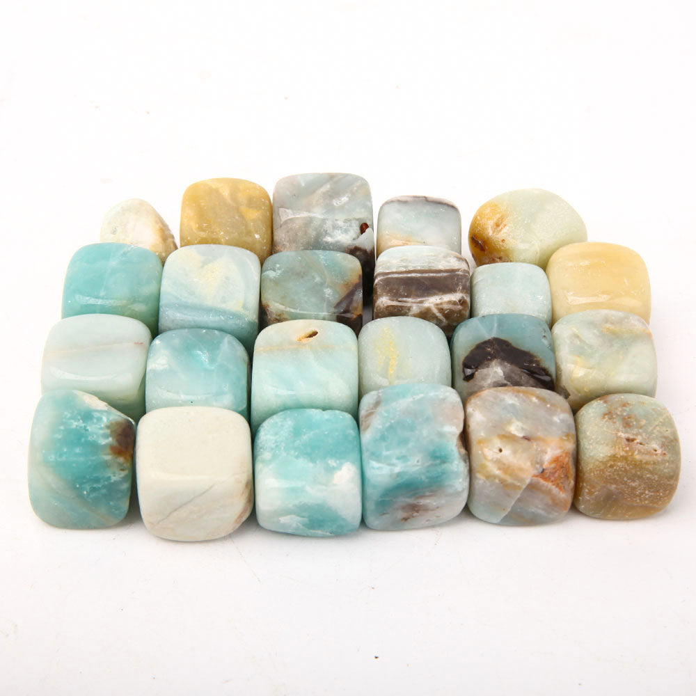 Sky Blue Polished Crystal Cubes Bag 1.5-2cm Size