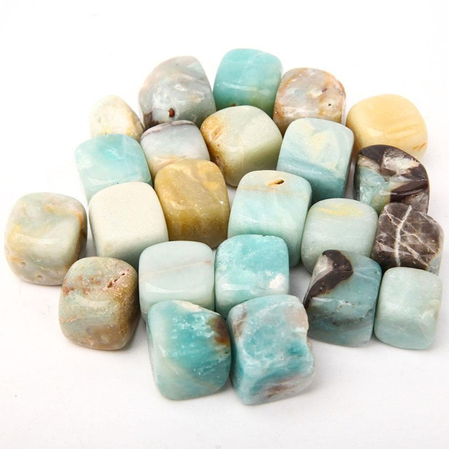 Sky Blue Polished Crystal Cubes Bag 1.5-2cm Size