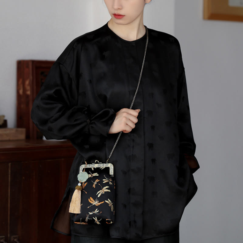 Small Dragonfly Metal Chain Crossbody Bag | Yoga Bags