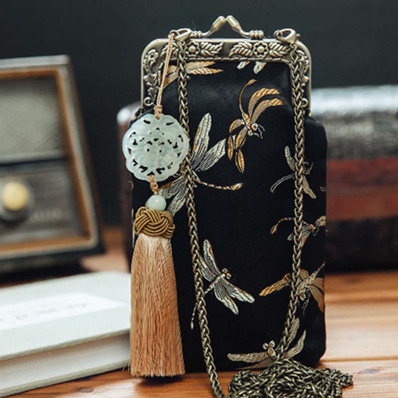 Small Dragonfly Metal Chain Crossbody Bag | Yoga Bags