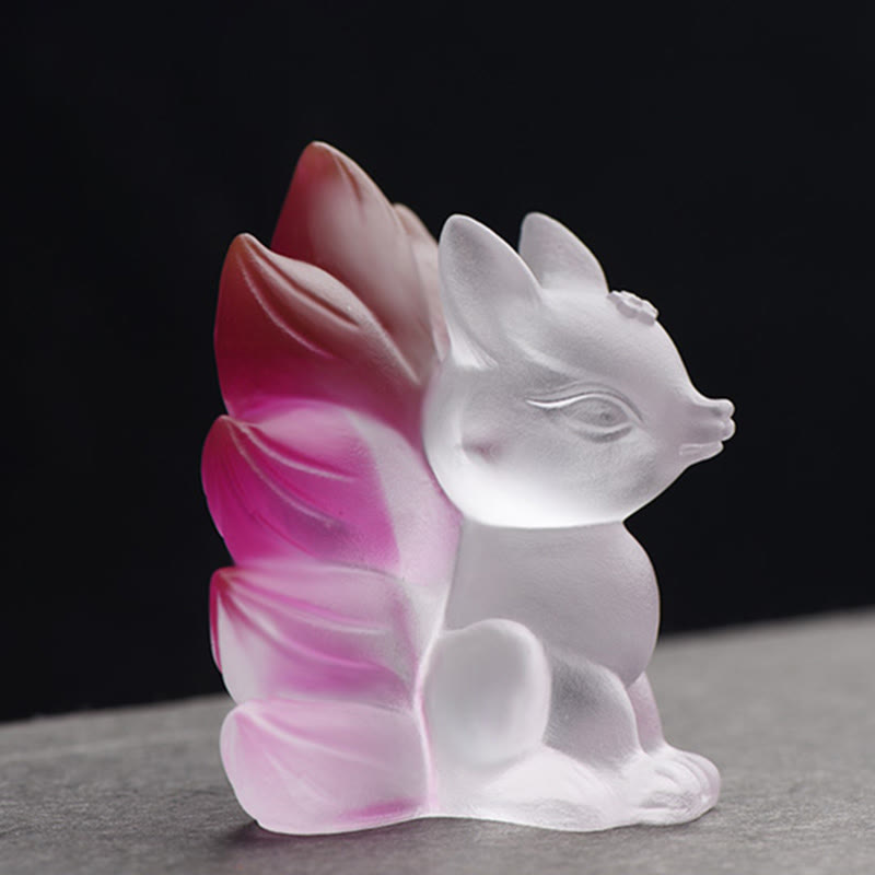 Small Liuli Nine-Tailed Fox Figurine for Success & Strength