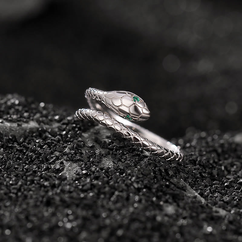 Snake Protection Ring in Sterling Silver