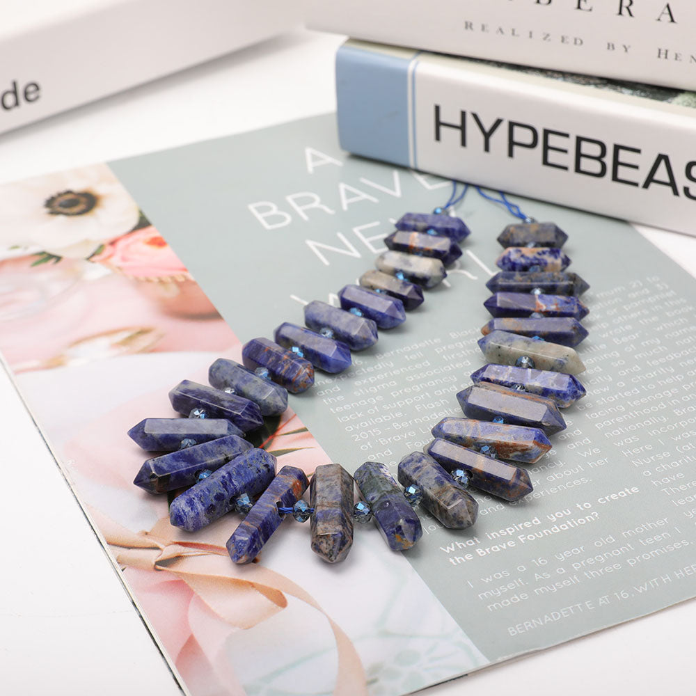 Sodalite Crystal Spiritual Necklace 42cm Healing Energy