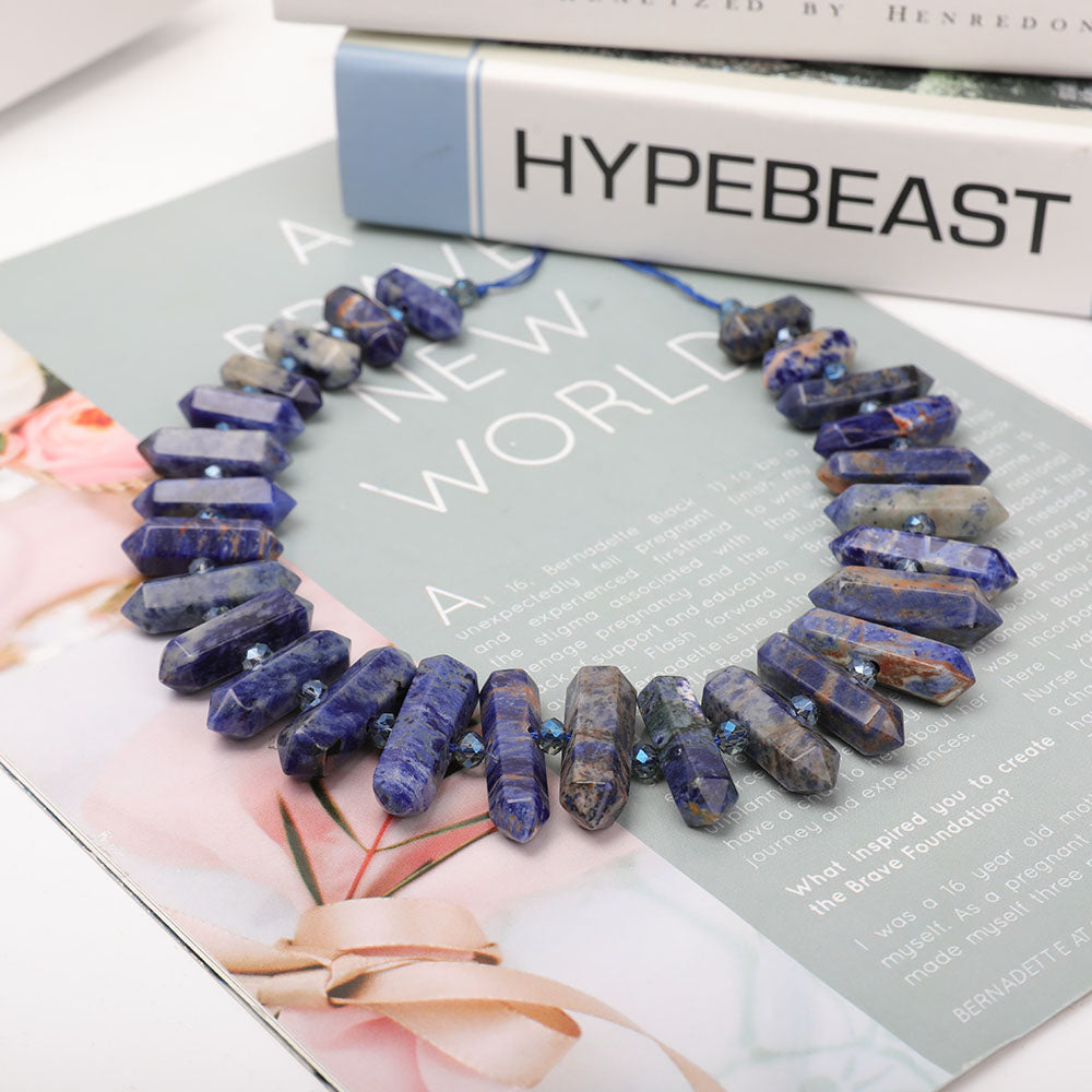 Sodalite Crystal Spiritual Necklace 42cm Healing Energy