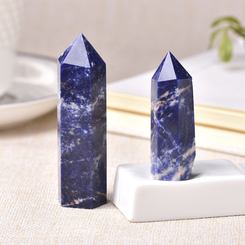 Sodalite Crystal Tower for Meditation and Balance