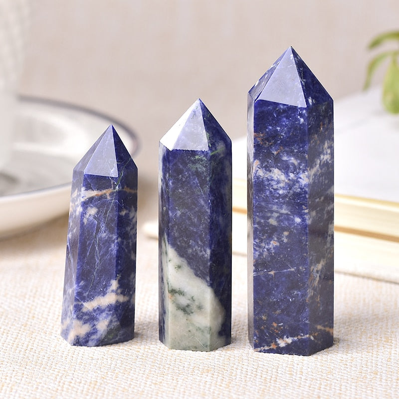 Sodalite Crystal Tower for Meditation and Balance