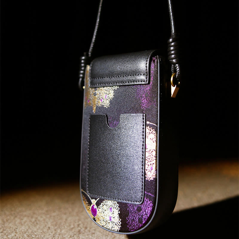 Song Brocade Retro Flower Butterfly Shoulder Bag