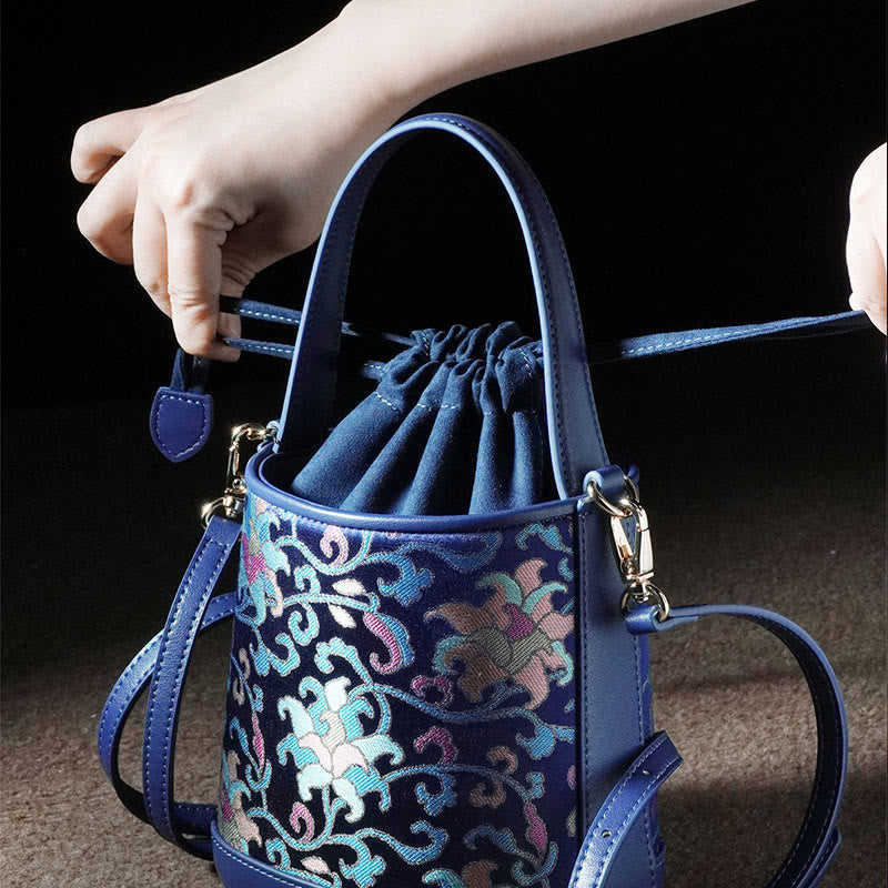 Song Brocade Spiritual Accessories | Retro Lotus Crossbody Bag