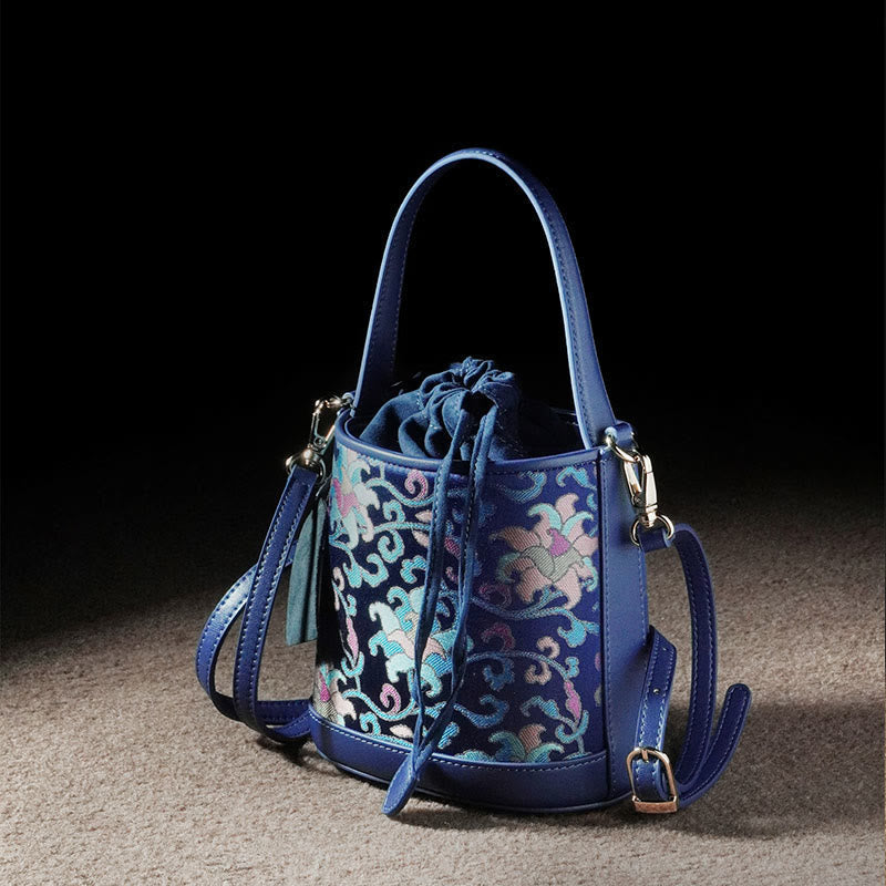 Song Brocade Spiritual Accessories | Retro Lotus Crossbody Bag