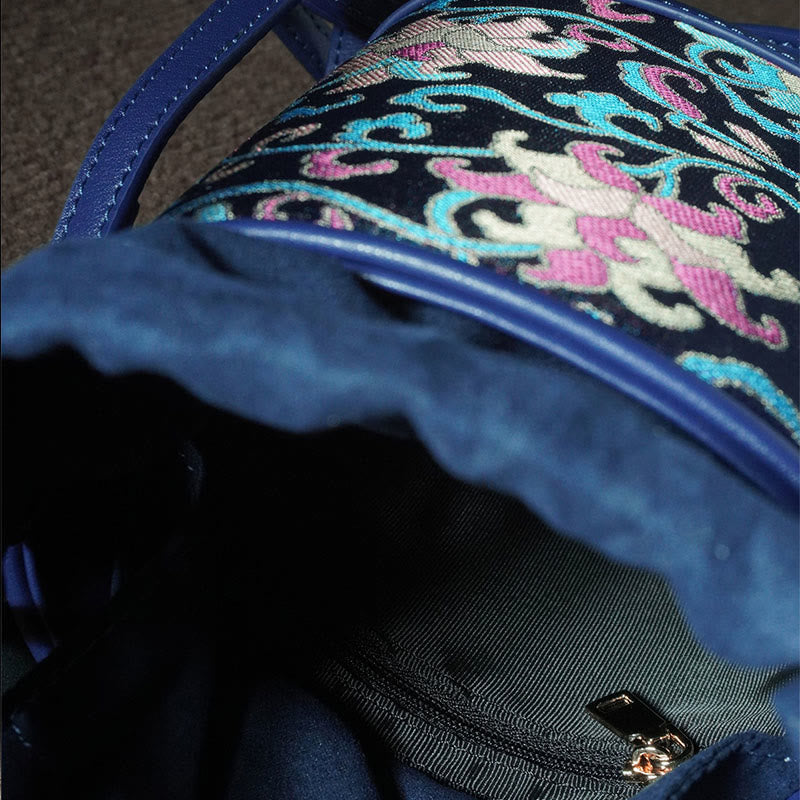 Song Brocade Spiritual Accessories | Retro Lotus Crossbody Bag