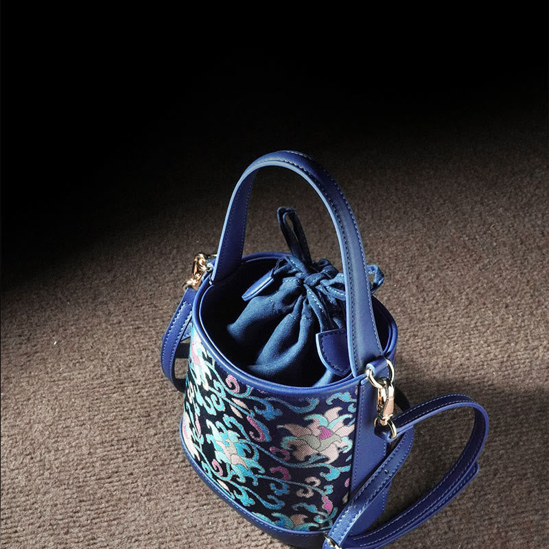 Song Brocade Spiritual Accessories | Retro Lotus Crossbody Bag