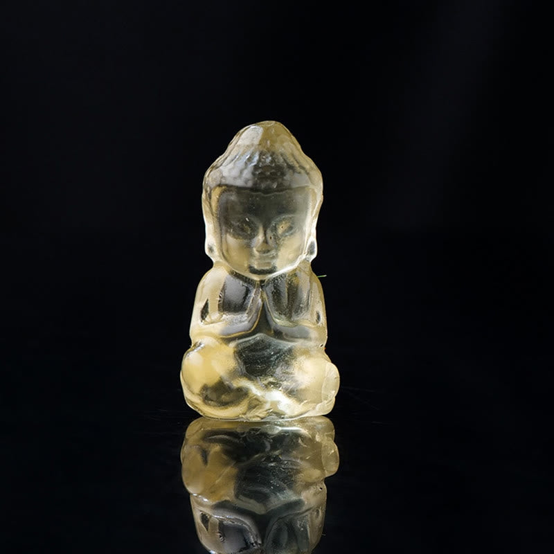 Spiritual Buddha Crystal Necklace with Amethyst and Citrine