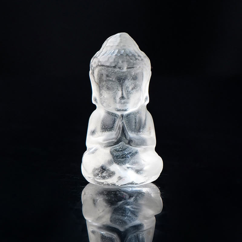 Spiritual Buddha Crystal Necklace with Amethyst and Citrine
