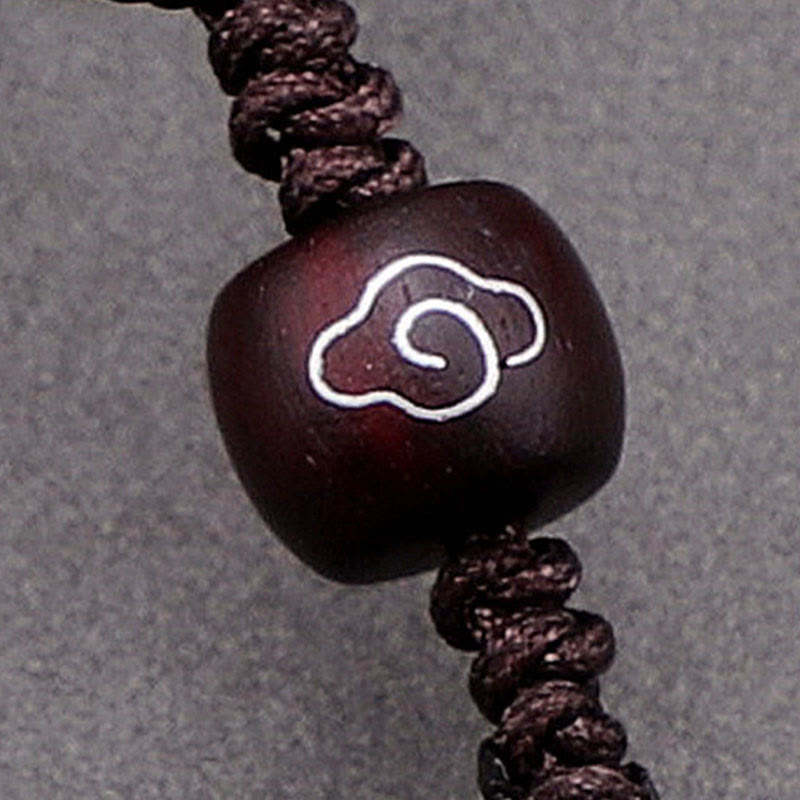 Spiritual Red Sandalwood Auspicious Clouds Necklace