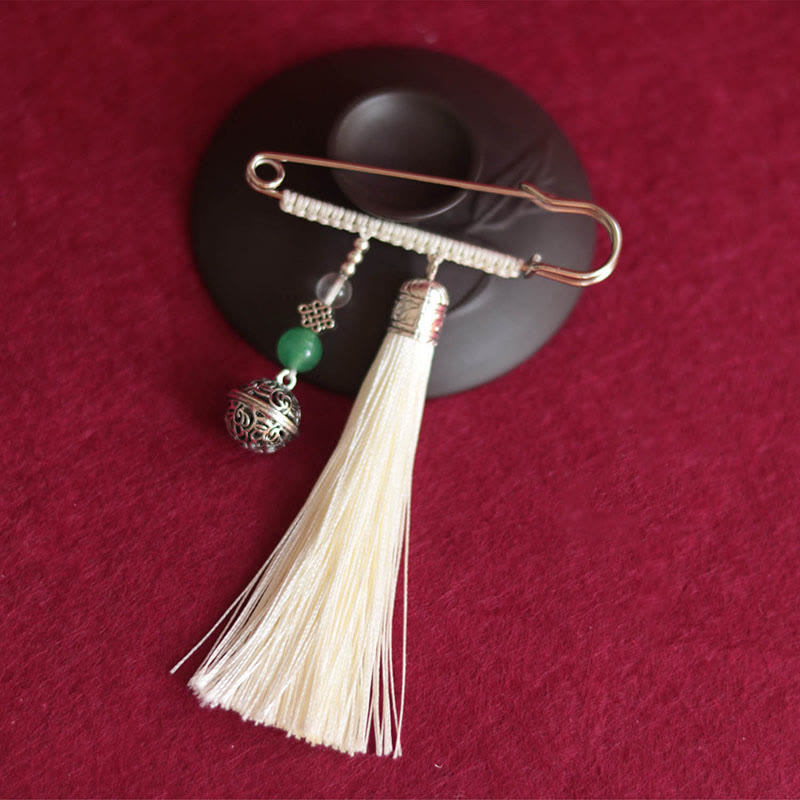 Spiritual Retro Bell Tassels Brooch for Protection & Luck