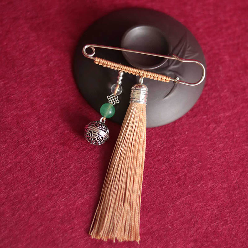 Spiritual Retro Bell Tassels Brooch for Protection & Luck