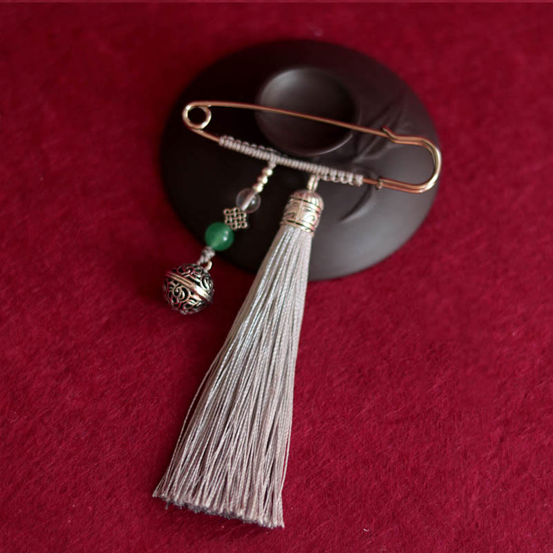 Spiritual Retro Bell Tassels Brooch for Protection & Luck
