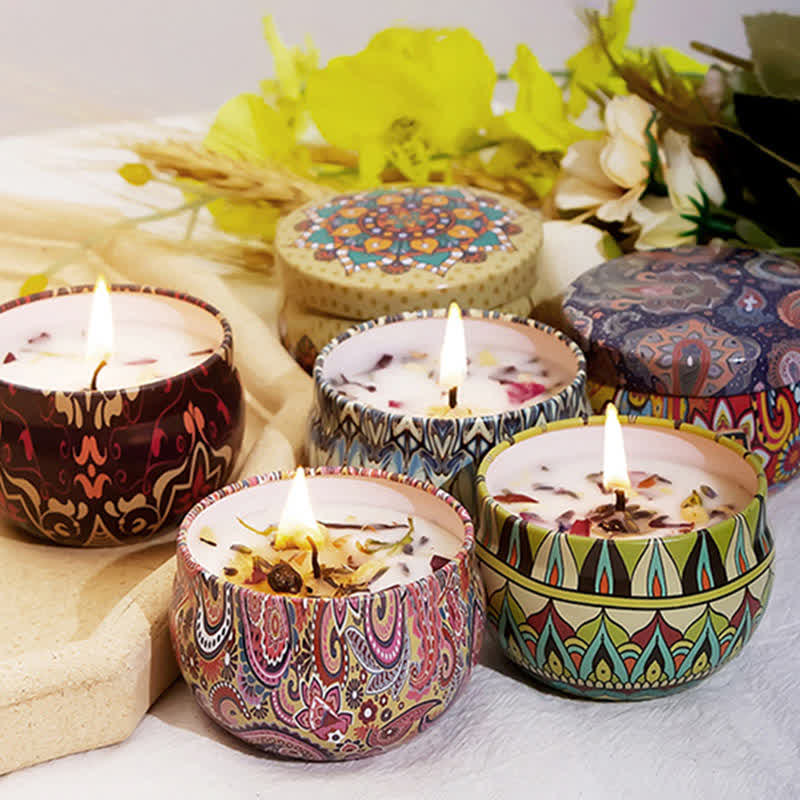 Spiritual Soy Wax Candle for Cleansing and Meditation