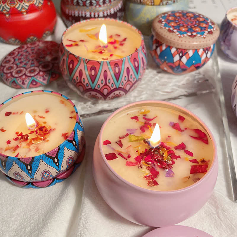 Spiritual Soy Wax Candle for Cleansing and Meditation