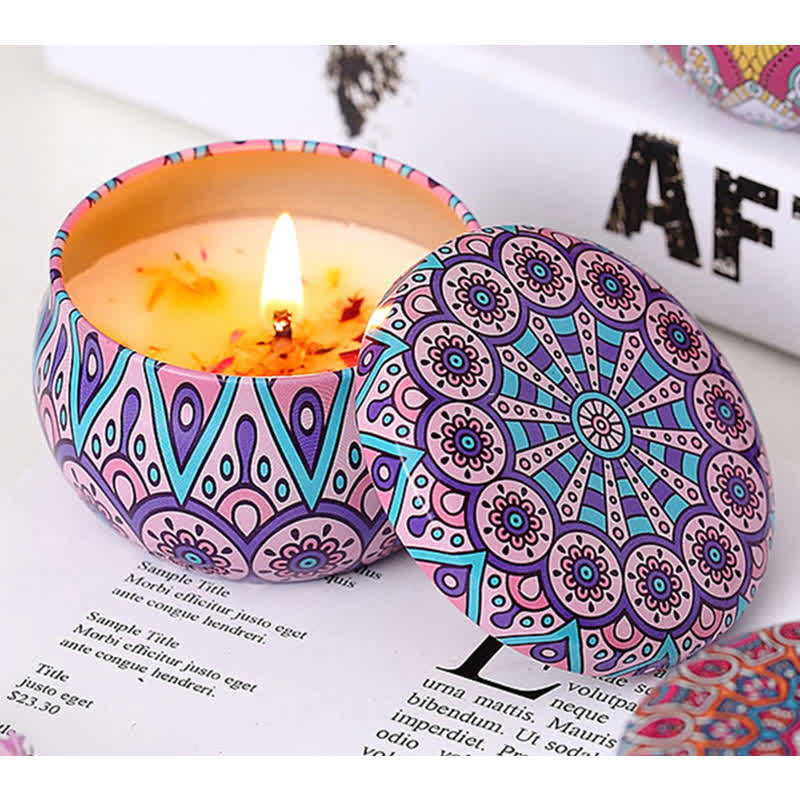 Spiritual Soy Wax Candle for Cleansing and Meditation