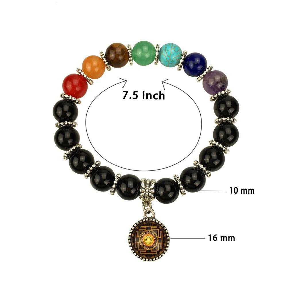 Sri Yantra Chakra Energy Healing Bracelet