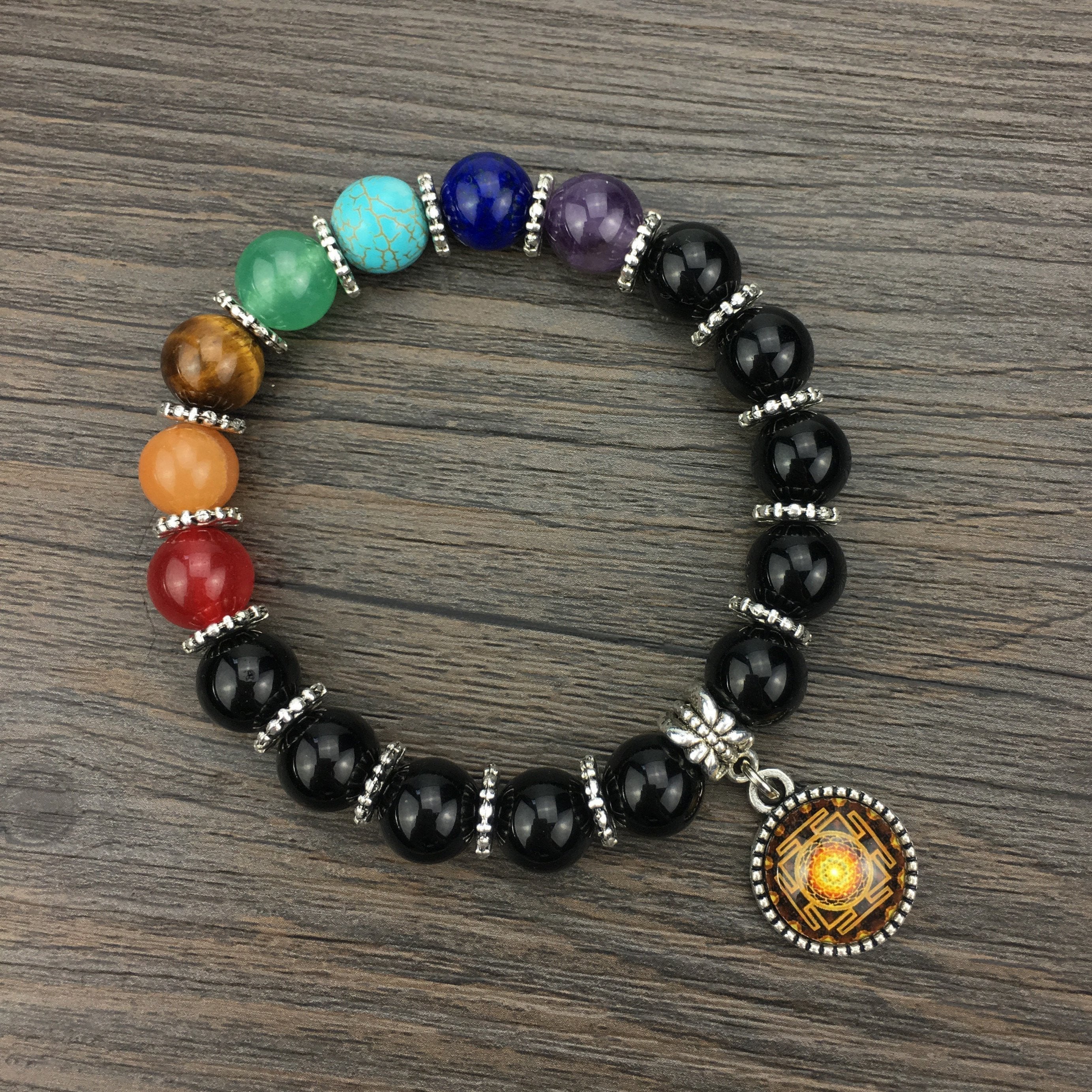 Sri Yantra Chakra Energy Healing Bracelet