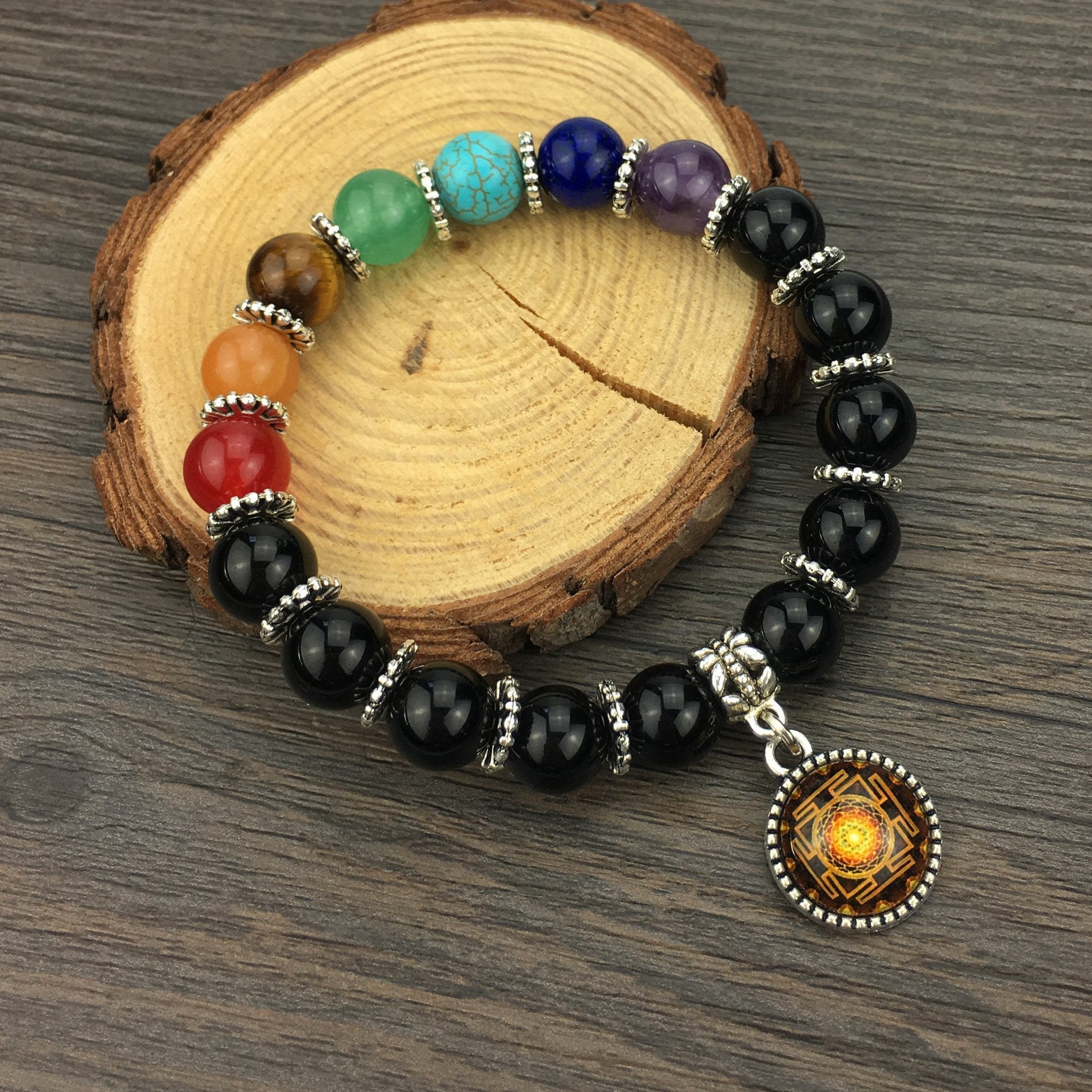 Sri Yantra Chakra Energy Healing Bracelet