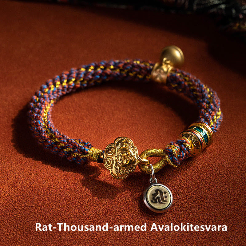 Sterling Silver Chinese Zodiac Red String Luck Bracelet