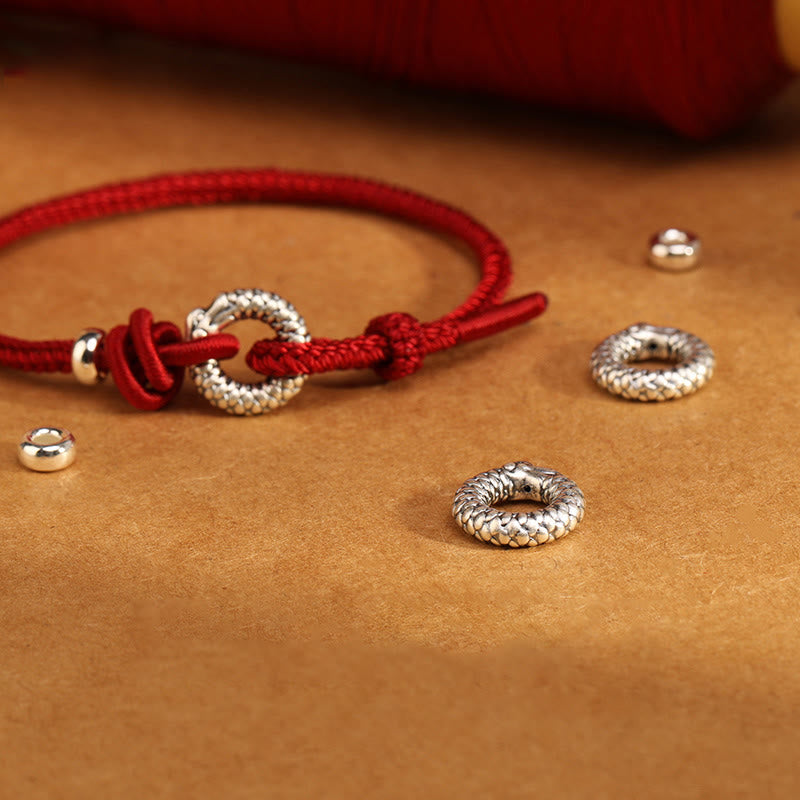 Sterling Silver Dragon Peace Buckle Bracelet