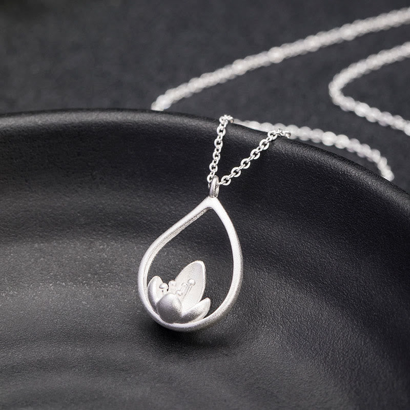 Sterling Silver Lotus Necklace for Rebirth & Enlightenment