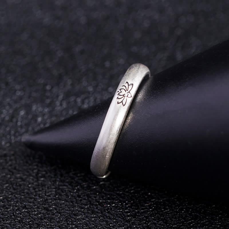 Sterling Silver Lotus Ring for Enlightenment & Balance