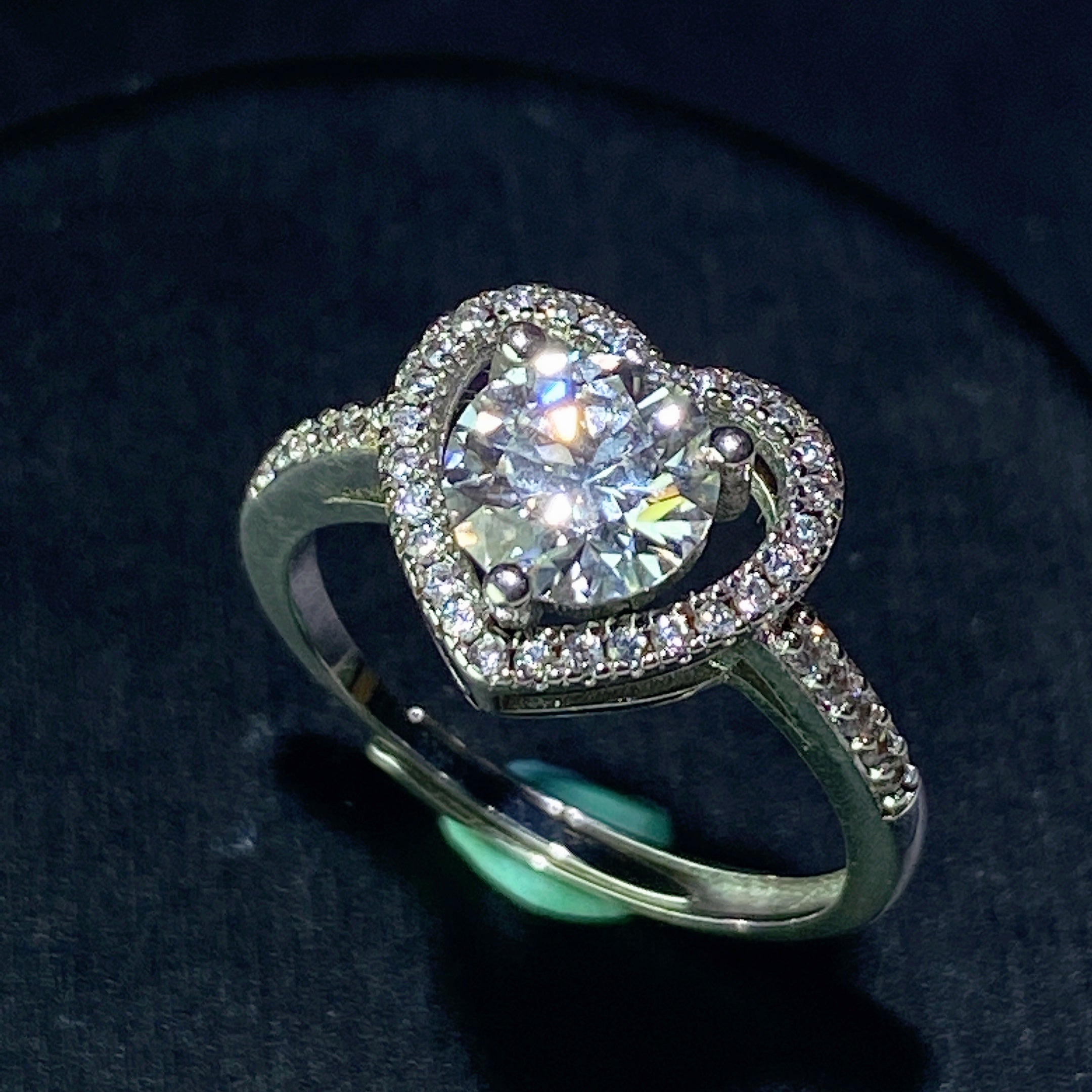 Sterling Silver Moissanite Spiritual Healing Ring 0.5-5ct