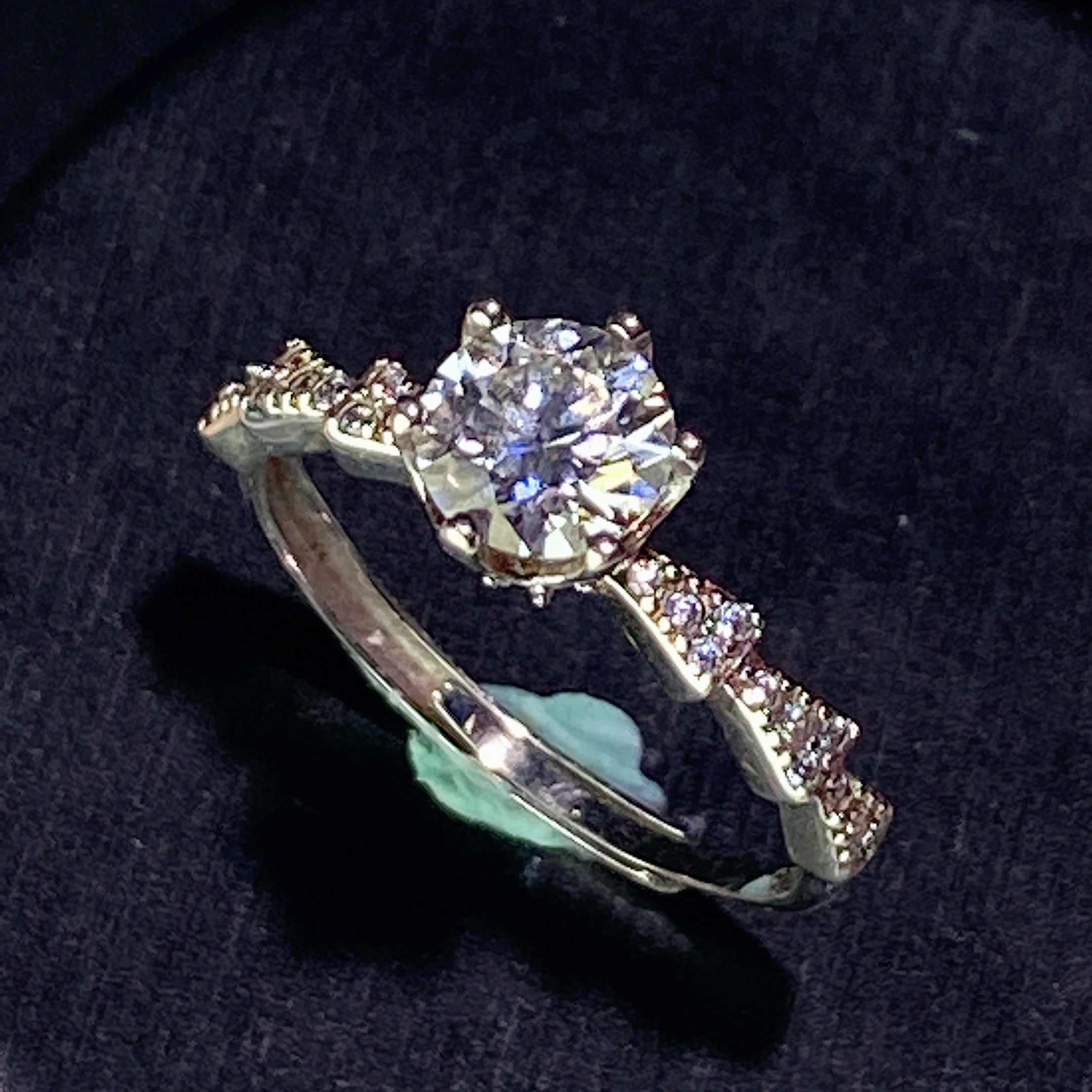 Sterling Silver Moissanite Spiritual Healing Ring 0.5-5ct