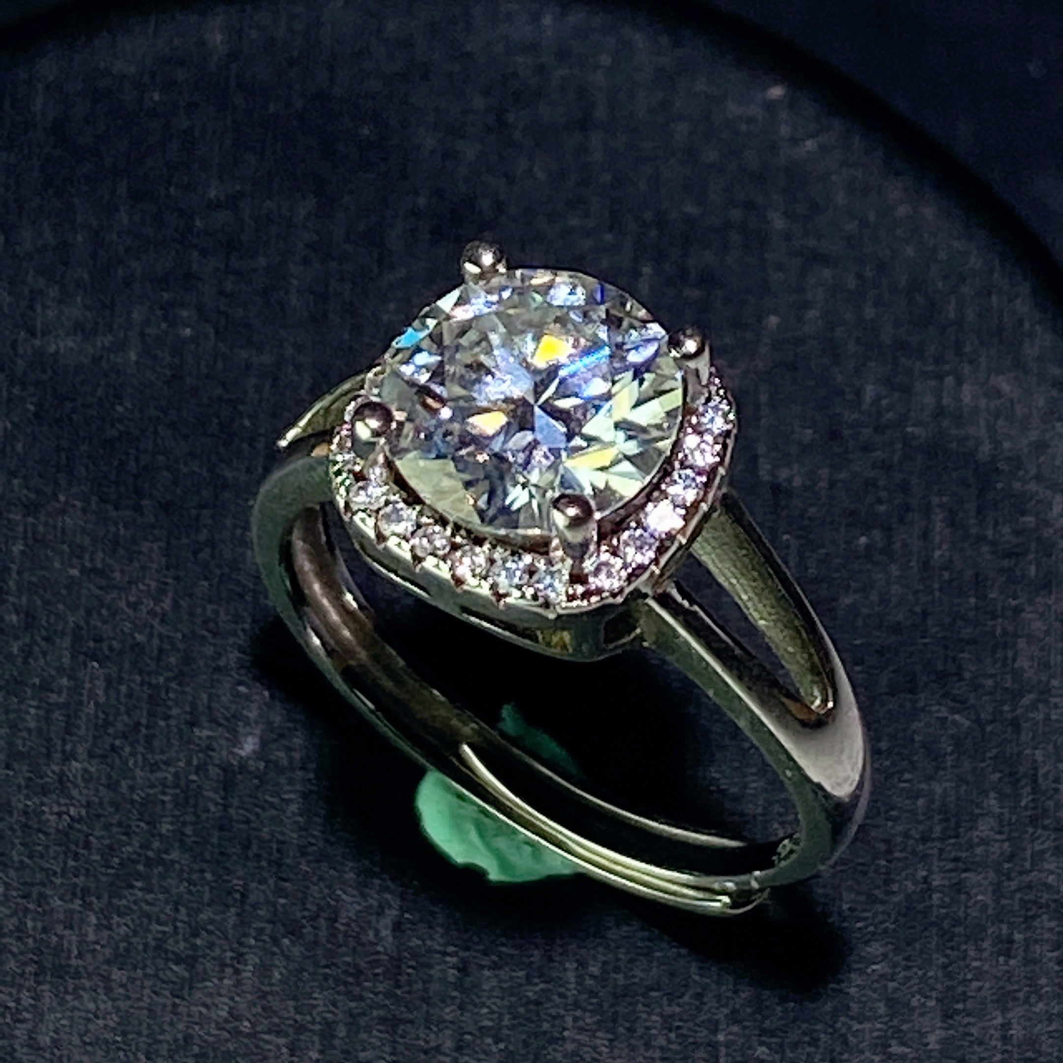 Sterling Silver Moissanite Spiritual Healing Ring 0.5-5ct