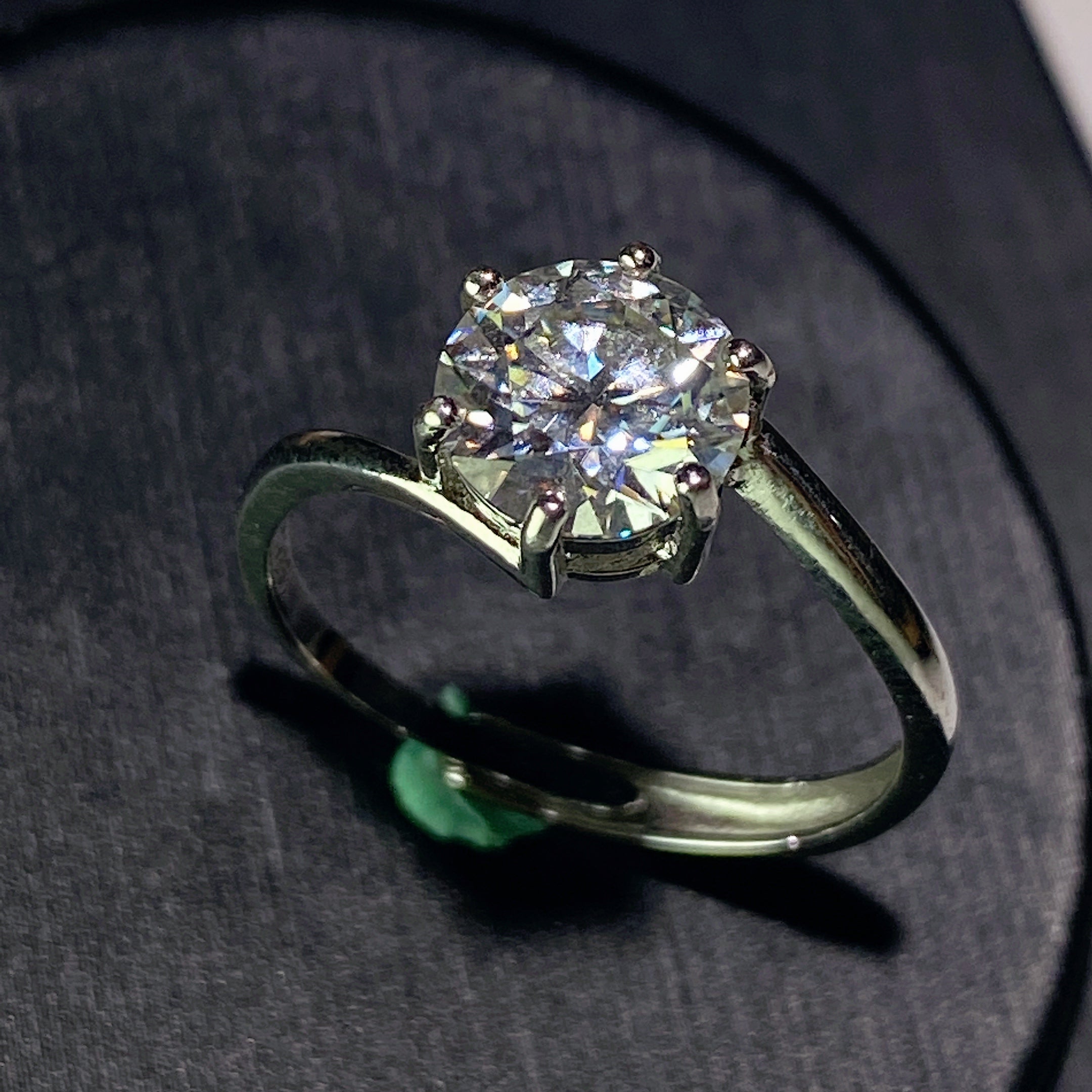 Sterling Silver Moissanite Spiritual Healing Ring 0.5-5ct