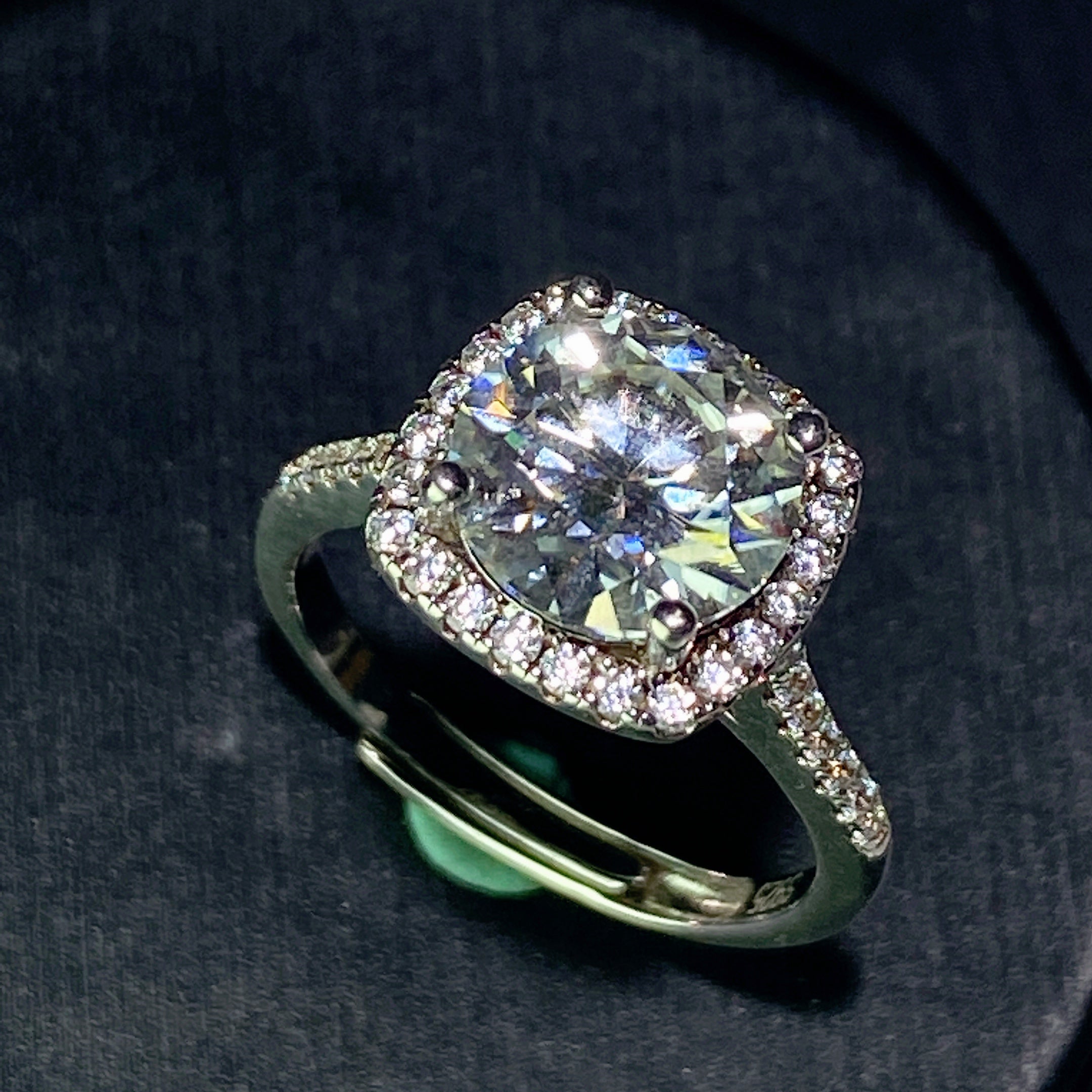 Sterling Silver Moissanite Spiritual Healing Ring 0.5-5ct