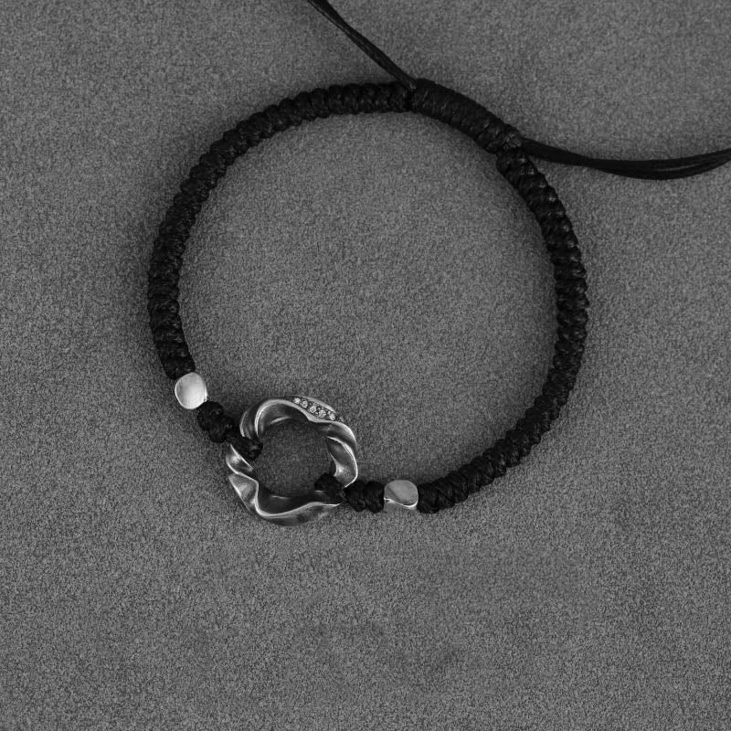 Sterling Silver Peace Buckle Protection Bracelet