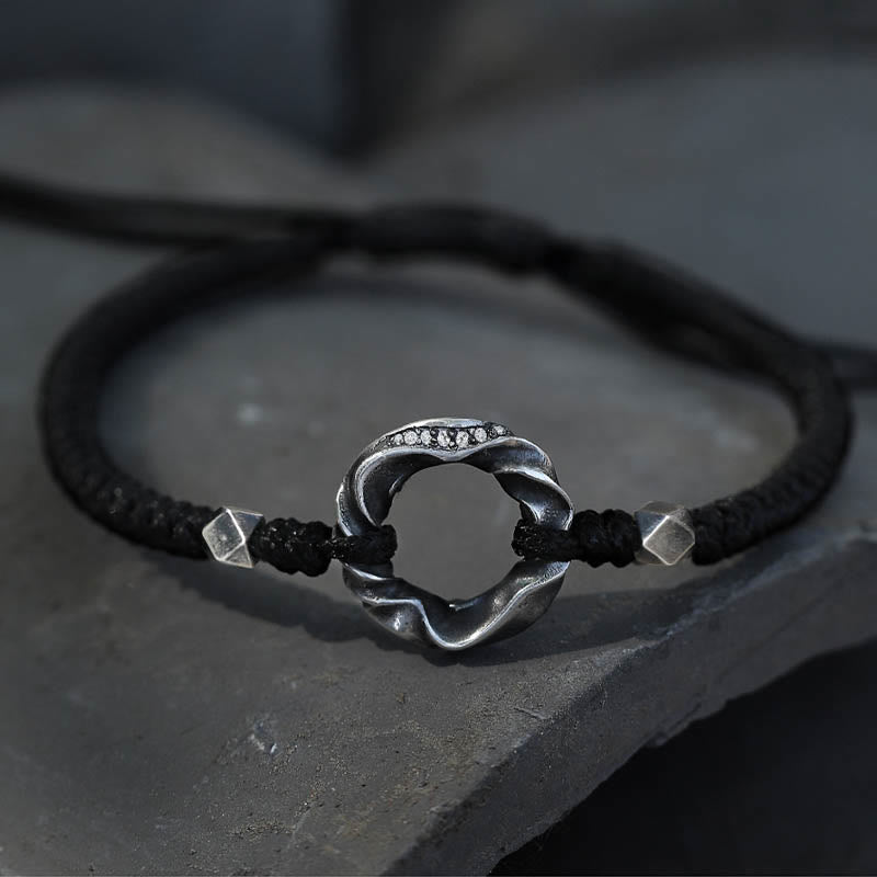 Sterling Silver Peace Buckle Protection Bracelet