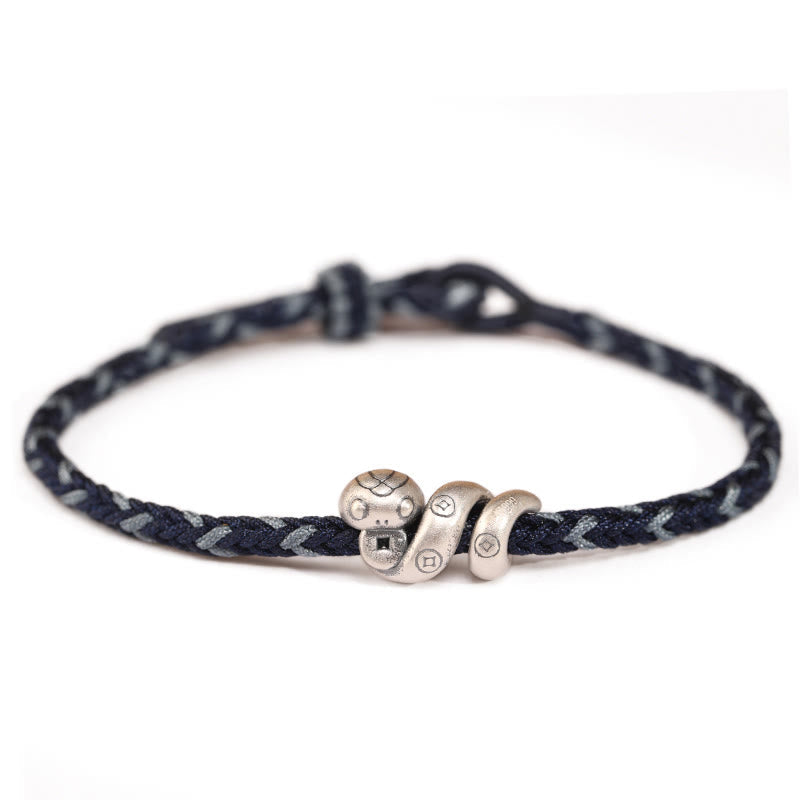 Sterling Silver Snake Protection Bracelet