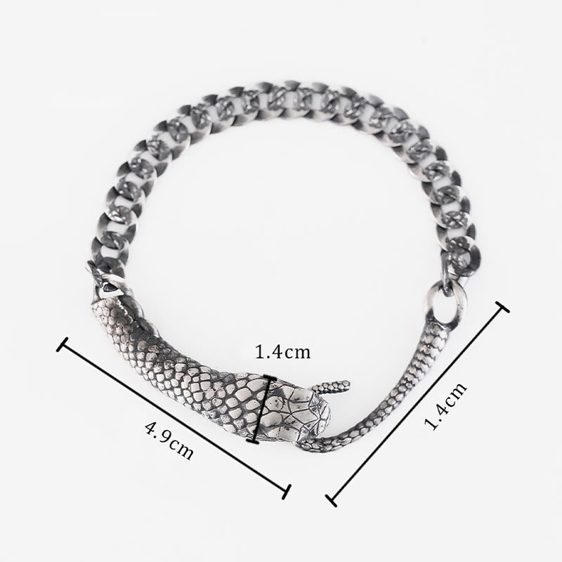 Sterling Silver Snake Shape Bracelet for Year of the Snake Blessing